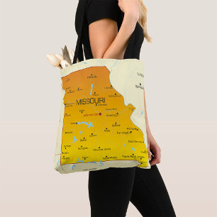 Map Of Missouri Tote Bag