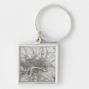 Map of Modern London and its Environs, 1854 Keychain