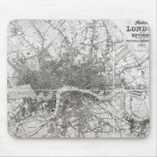 Map of Modern London and its Environs, 1854 Mouse Pad