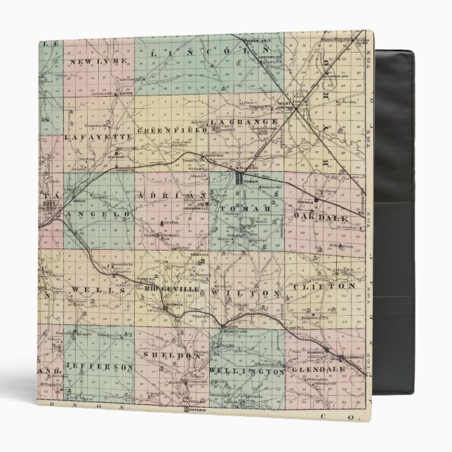 Map of Monroe County, State of Wisconsin Binder (Front/Inside)