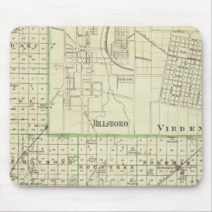 Map of Montgomery County, Hillsboro and Virden Mouse Pad