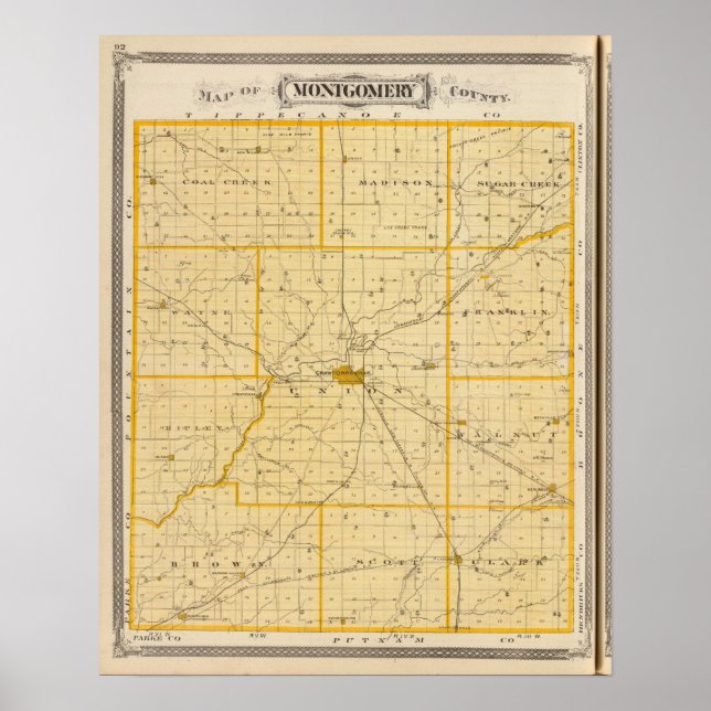 Map of Montgomery County Poster (Front)