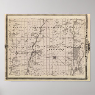 Map of Montgomery County, State of Iowa Poster