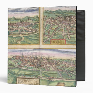 Map of Montpellier, Tours, and Poitiers, from 'Civ Binder