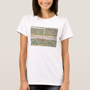 Map of Montpellier, Tours, and Poitiers, from 'Civ T-Shirt
