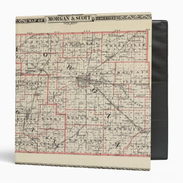 Map of Morgan & Scott counties Binder (Front/Inside)