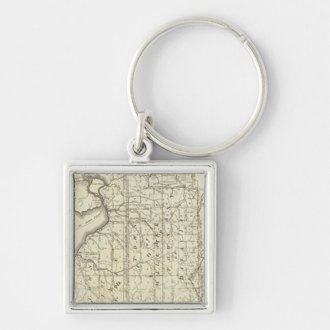 Map of Morris's Purchase or West Geneseo Keychain (Front)