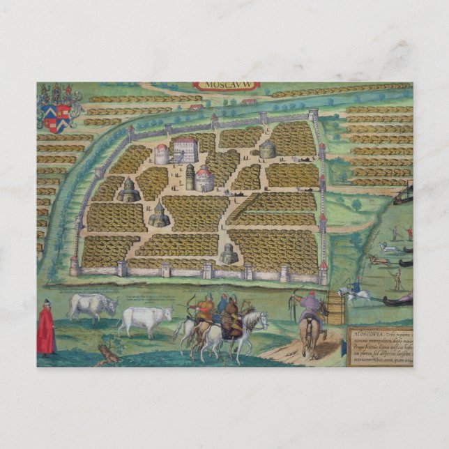 Map of Moscow Postcard (Front)