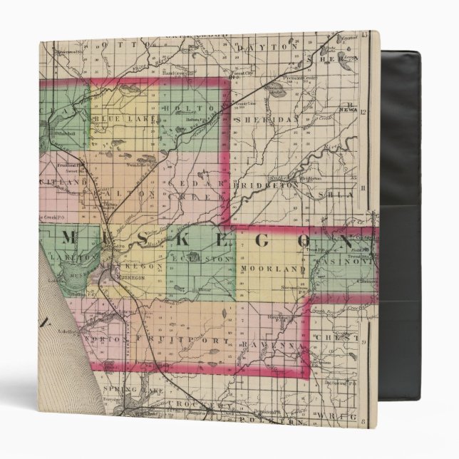 Map of Muskegon County, Michigan Binder (Front/Inside)