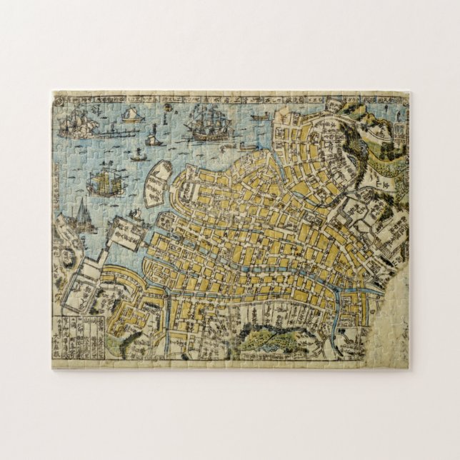 Map of Nagasaki Jigsaw Puzzle (Horizontal)