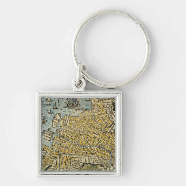 Map of Nagasaki Keychain (Front)