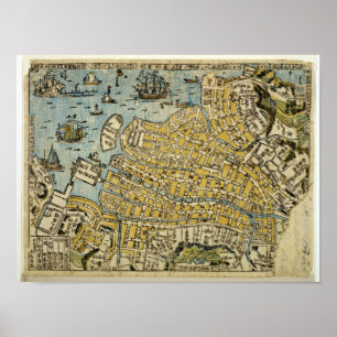 Map of Nagasaki Poster