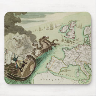 Map of Naval Attack on England by Napoleon Mouse Pad