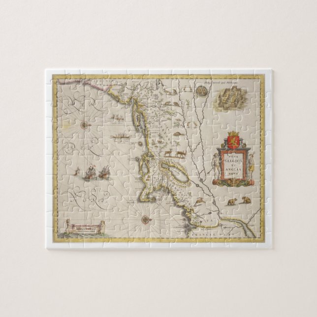 Map of New Belgium and New England, pub. in Amster Jigsaw Puzzle (Horizontal)