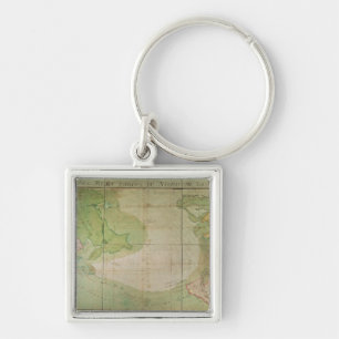 Map of New Discoveries Keychain