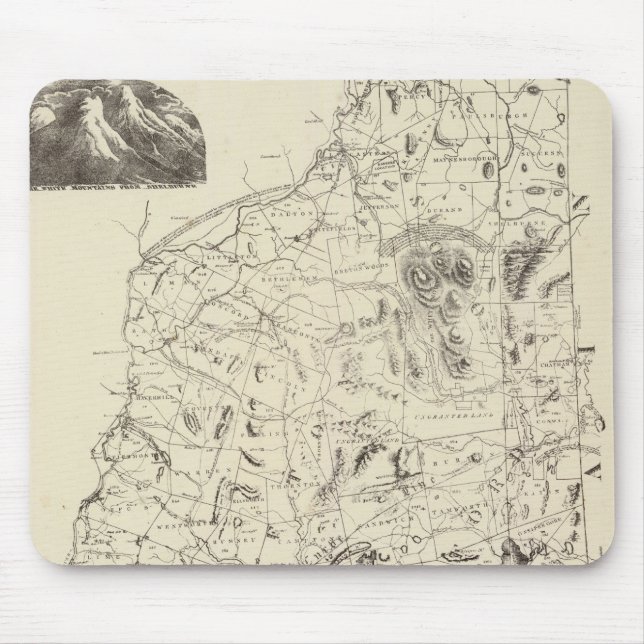 Map of New Hampshire 1816 Mouse Pad (Front)