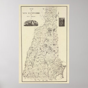 Map of New Hampshire 1816 Poster