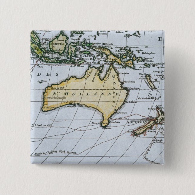 Map of New Holland 2 Inch Square Button (Front)