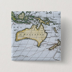 Map of New Holland 2 Inch Square Button