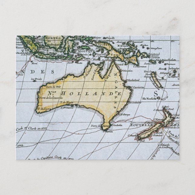 Map of New Holland Postcard (Front)