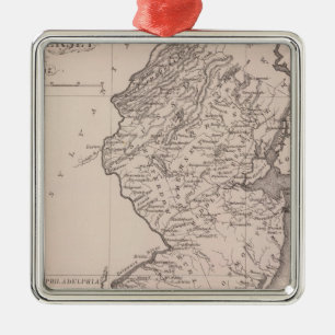 Map of New Jersey, 1812 Metal Ornament