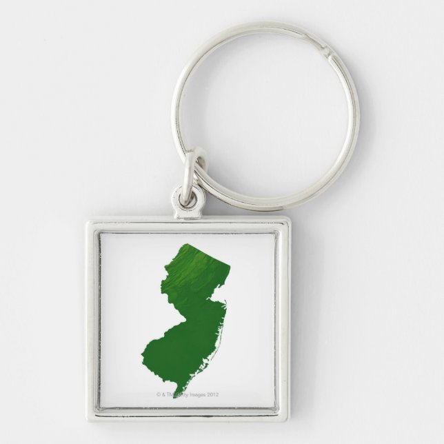 Map of New Jersey 2 Keychain (Front)