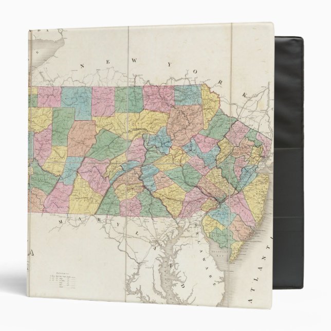 Map of New Jersey And Pennsylvania Binder (Front/Inside)