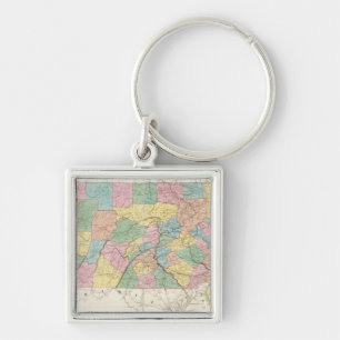 Map of New Jersey And Pennsylvania Keychain