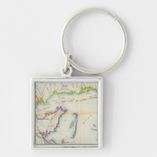Map of New Orleans and Adjacent Country Keychain