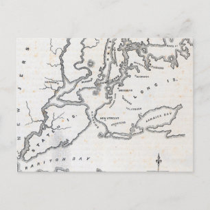 Map of New York and the Vicinity Postcard