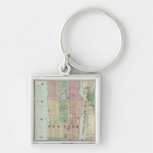 Map of New York and Vicinity Keychain