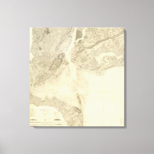 Map of New York Bay And Harbour And The Environs Canvas Print