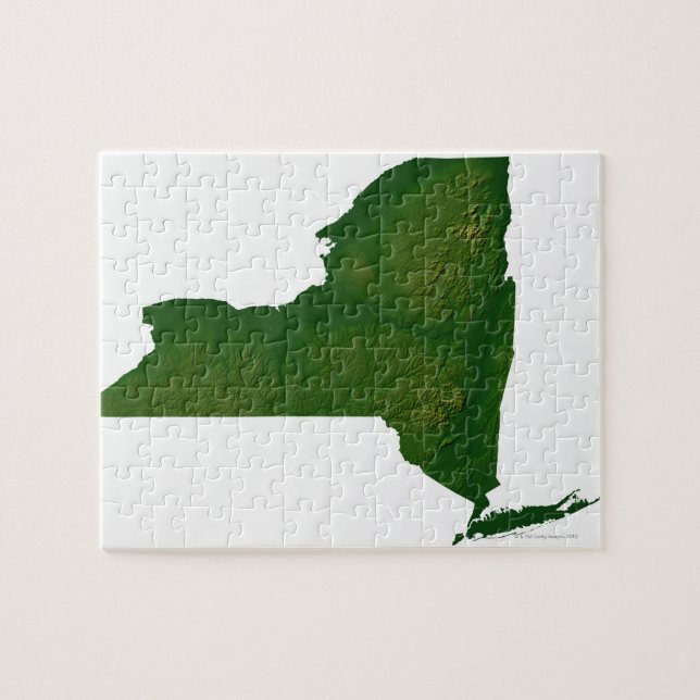 Map of New York State Jigsaw Puzzle (Horizontal)
