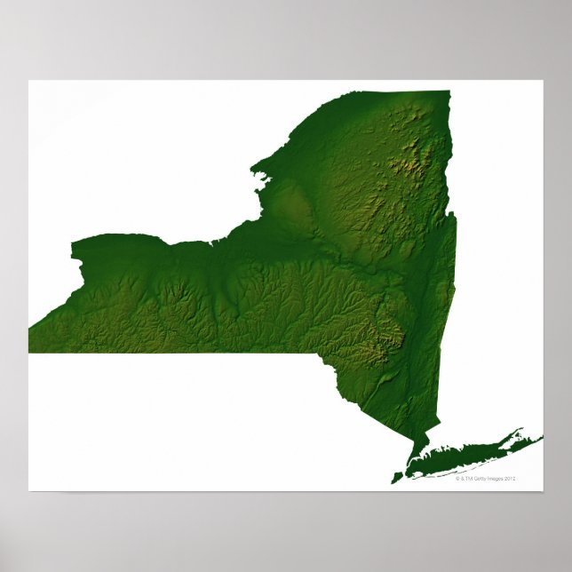 Map of New York State Poster (Front)