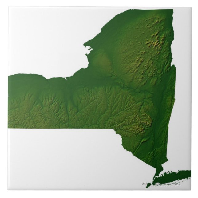 Map of New York State Tile (Front)