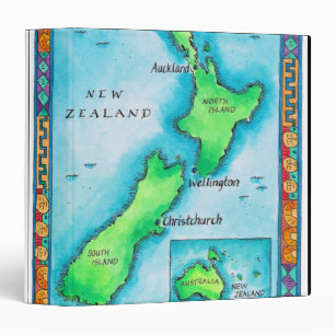 Map of New Zealand Binder