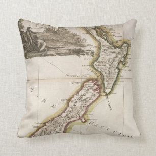 Map of New Zealand Throw Pillow