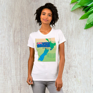 Map Of New Zealand Womens T-Shirt