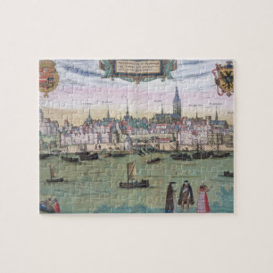 Map of Nijmegen, from 'Civitates Orbis Terrarum' b Jigsaw Puzzle