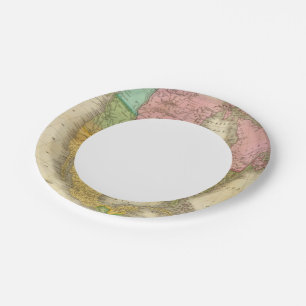 Map of North America 3 Paper Plate