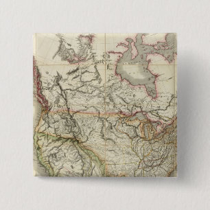 Map of North America 4 2 Inch Square Button
