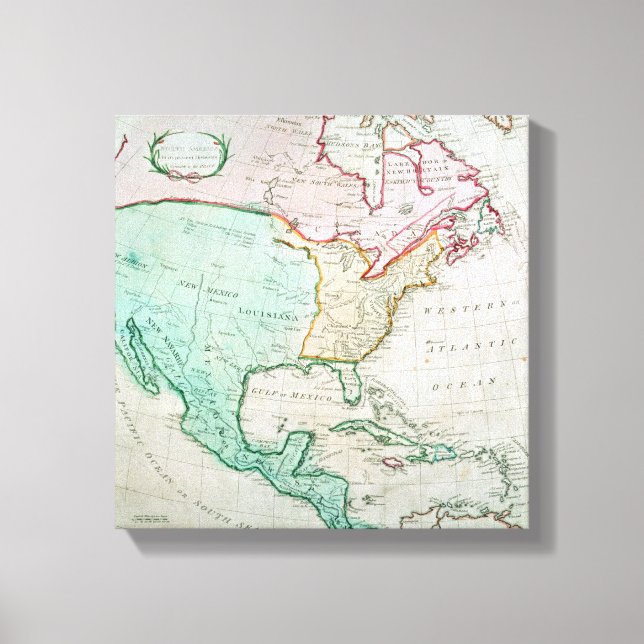Map of North America Canvas Print (Front)