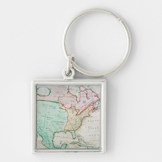 Map of North America Keychain (Front)