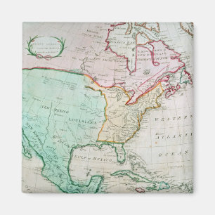 Map of North America Magnet