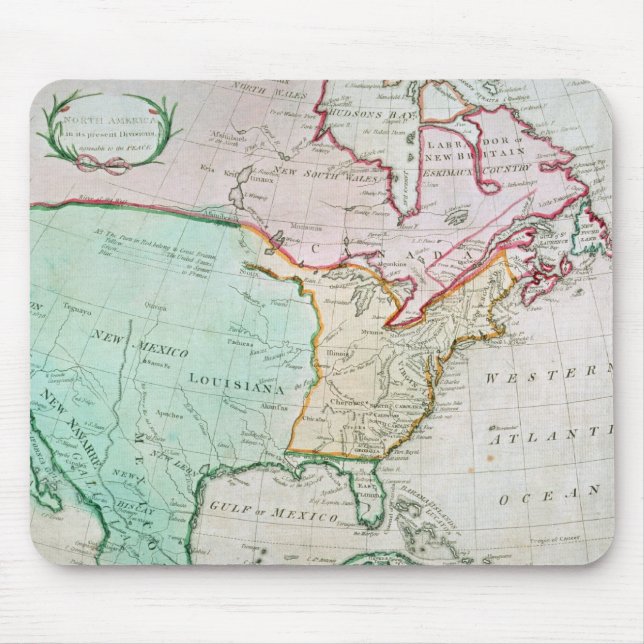 Map of North America Mouse Pad (Front)