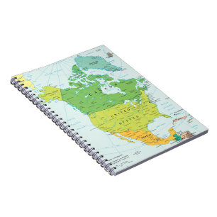 Map of North-America Notebook