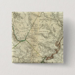 Map Of North And South Carolina 2 Inch Square Button