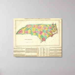 Map Of North Carolina Canvas Print