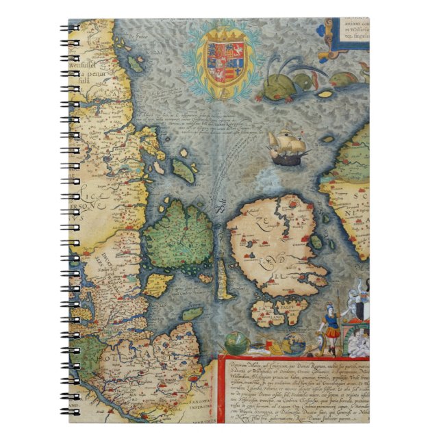 Map of Northern Europe, from 'Civitates Orbis Terr Notebook (Front)
