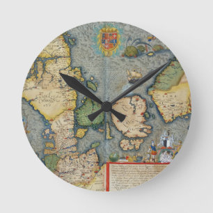 Map of Northern Europe, from 'Civitates Orbis Terr Round Clock